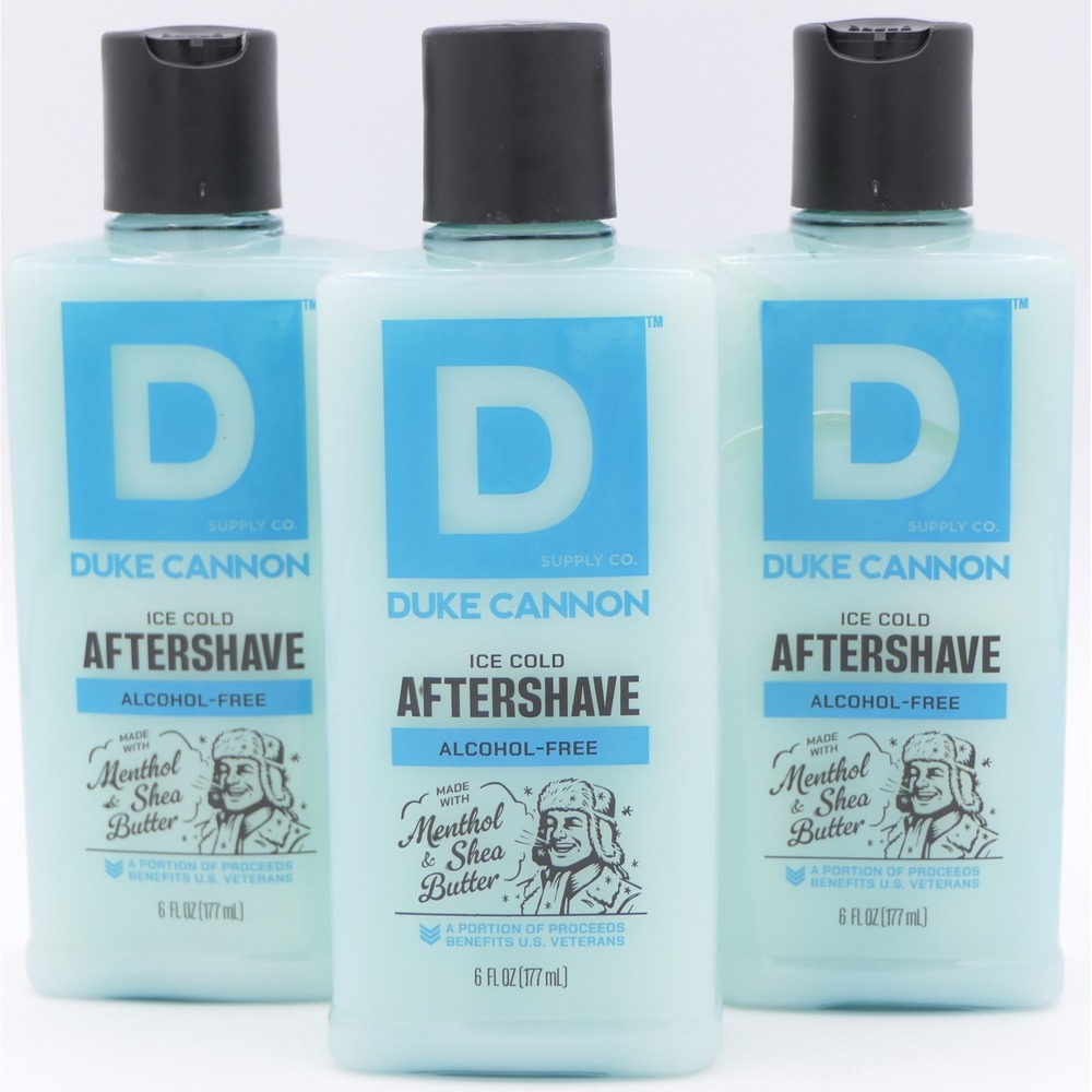 Duke Cannon Ice Cold Aftershave Balm w/ Menthol & Shea Butter 3 Pack 6 oz Ea